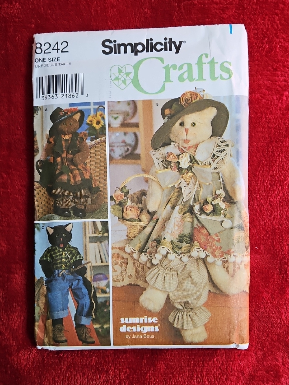 Simplicity Crafts Uncut Cat Doll Sewing Pattern